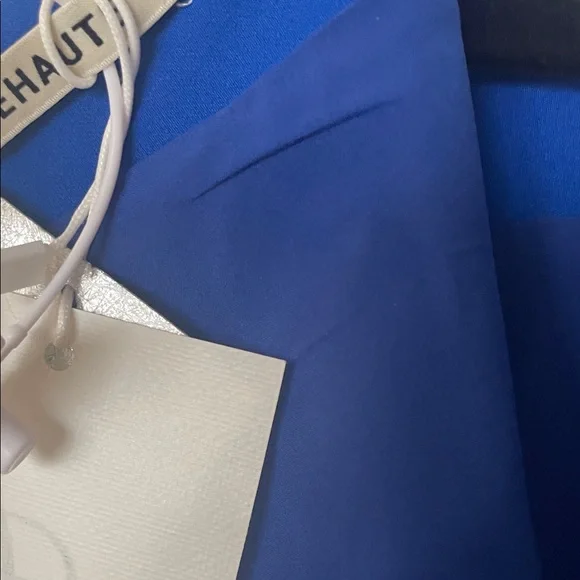 Chic Asymmetrical Blue Dress Fehaute size 6 NWT - Picture 9 of 9